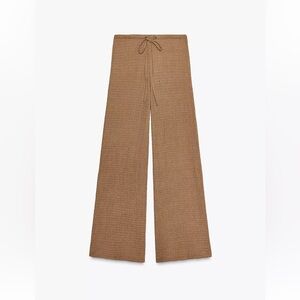 Textured straight leg pants Zara SMALL new w tags